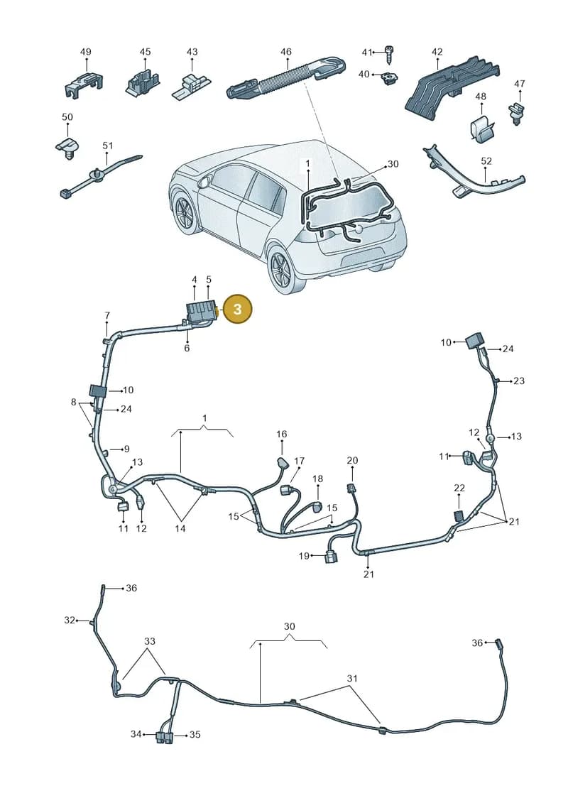 5G0937545 — Volkswagen Golf (2016-2020) diagram 827972860, position 3