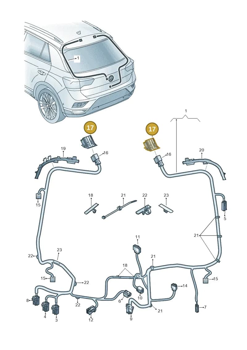 5G0937545 — Volkswagen T-Roc (2017-2025) diagram 813972880, position 17
