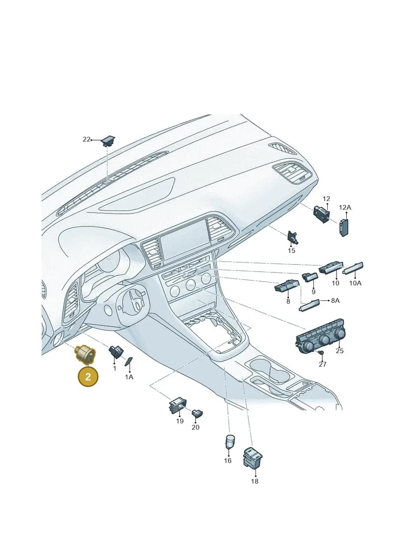 5G0941431AGWZU — SEAT Leon ST (2016-2020) diagram 830941500, position 2