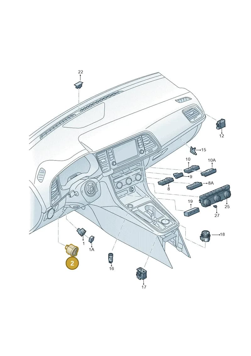 5G0941431AGWZU — SEAT Ateca (2016-) diagram 893941500, position 2
