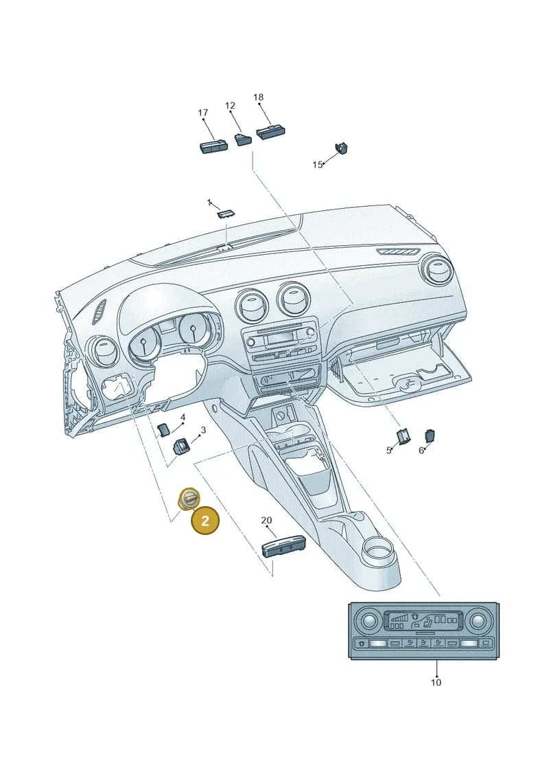 5G0941431AJWZU — SEAT Ibiza (2015-) diagram 879941500, position 2