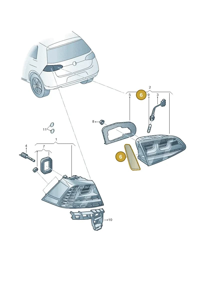 5G0945426 — Volkswagen e-Golf (2014-2021) diagram 746945100, position 6