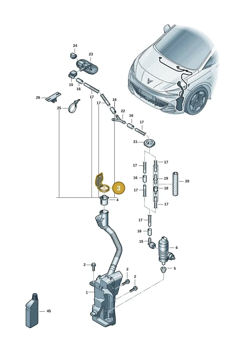 5G0955455 — SEAT CUPRA Born (2021-) diagram 10s955010, position 3
