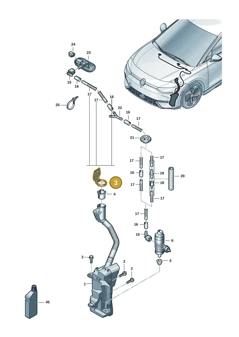 5G0955455 — Volkswagen ID.7 (2023-2025) diagram 14b955100, position 3