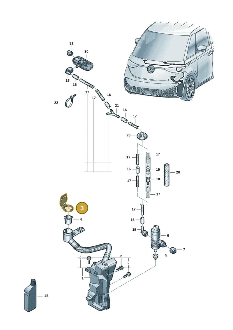 5G0955455 — Volkswagen ID. Buzz (2022-2025) diagram 15a955100, position 3