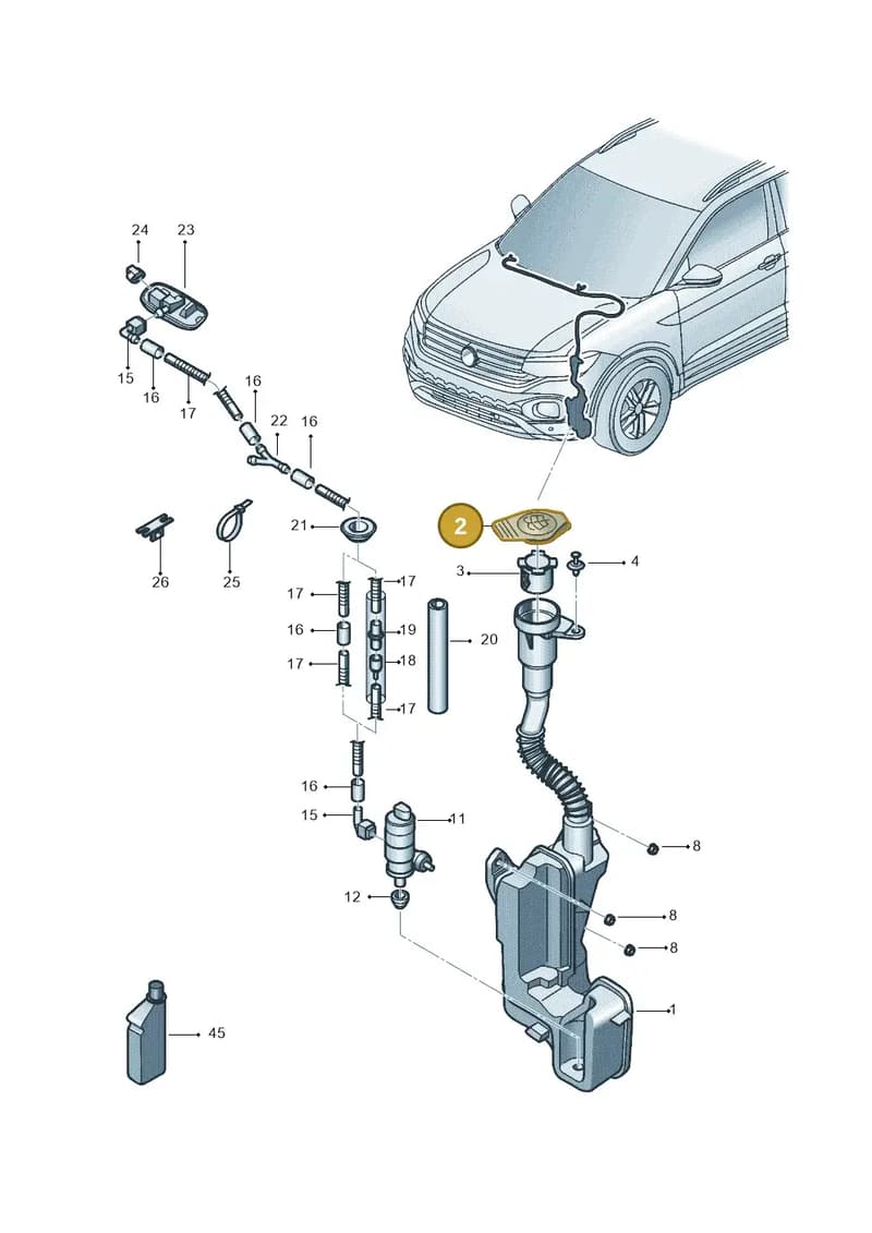 5G0955455 — Volkswagen T-Cross (2018-2025) diagram 581955010, position 2