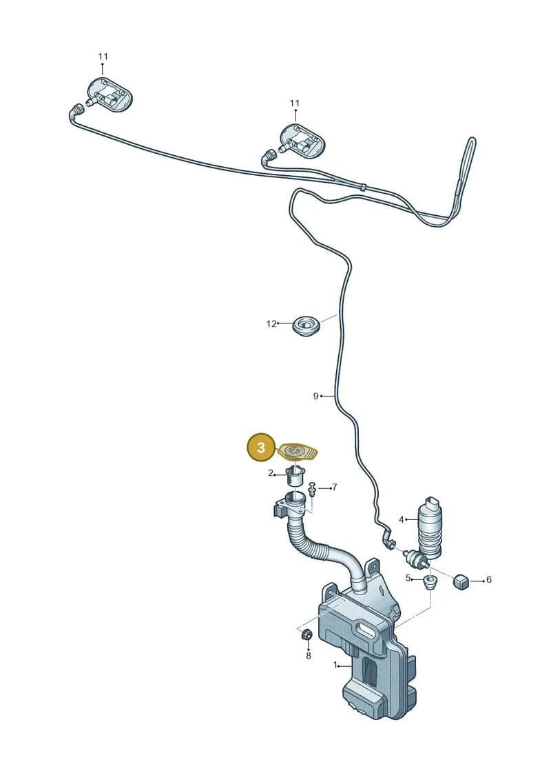 5G0955455 — Audi A3 Sportback (2019-2025) diagram 596955010, position 3