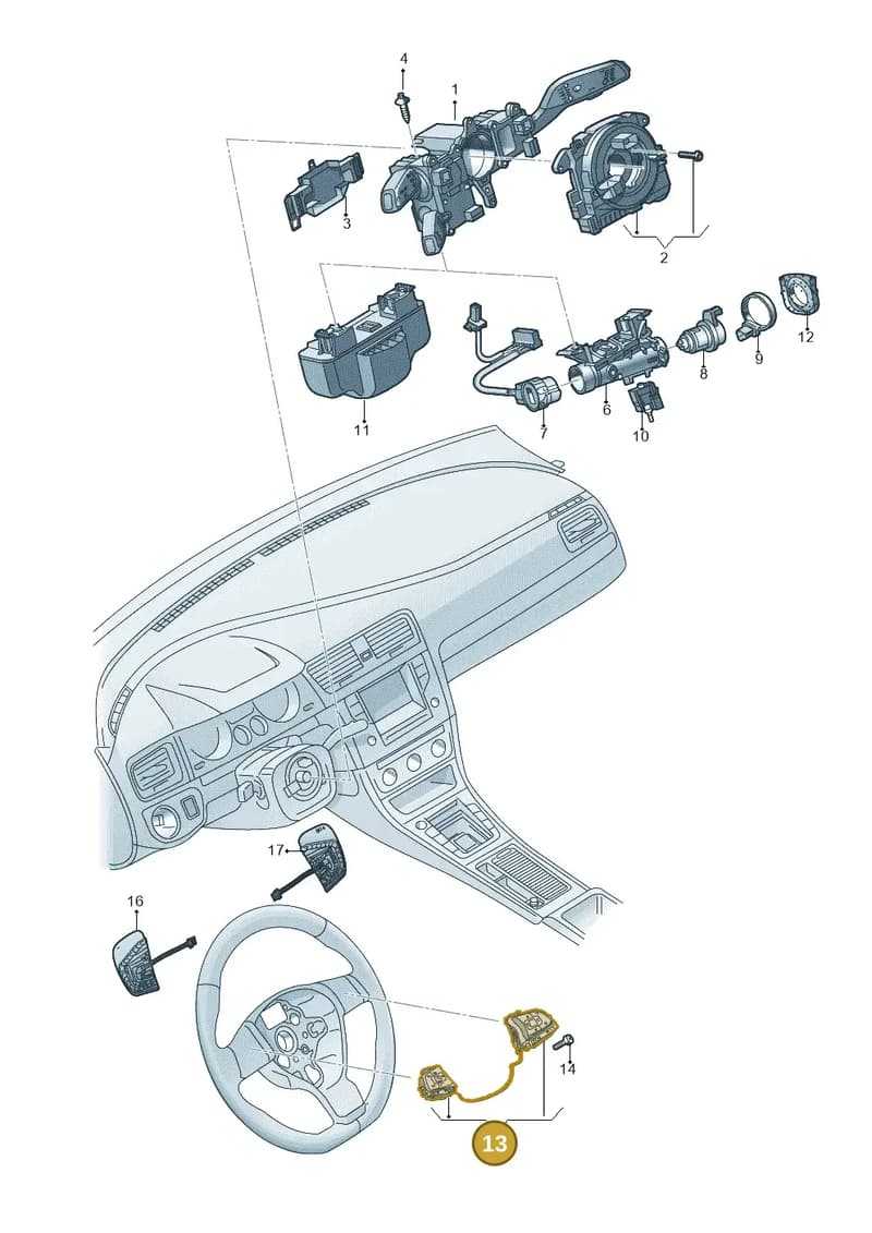 5G0959442RICX — Volkswagen e-Golf (2014-2021) diagram 746953500, position 13