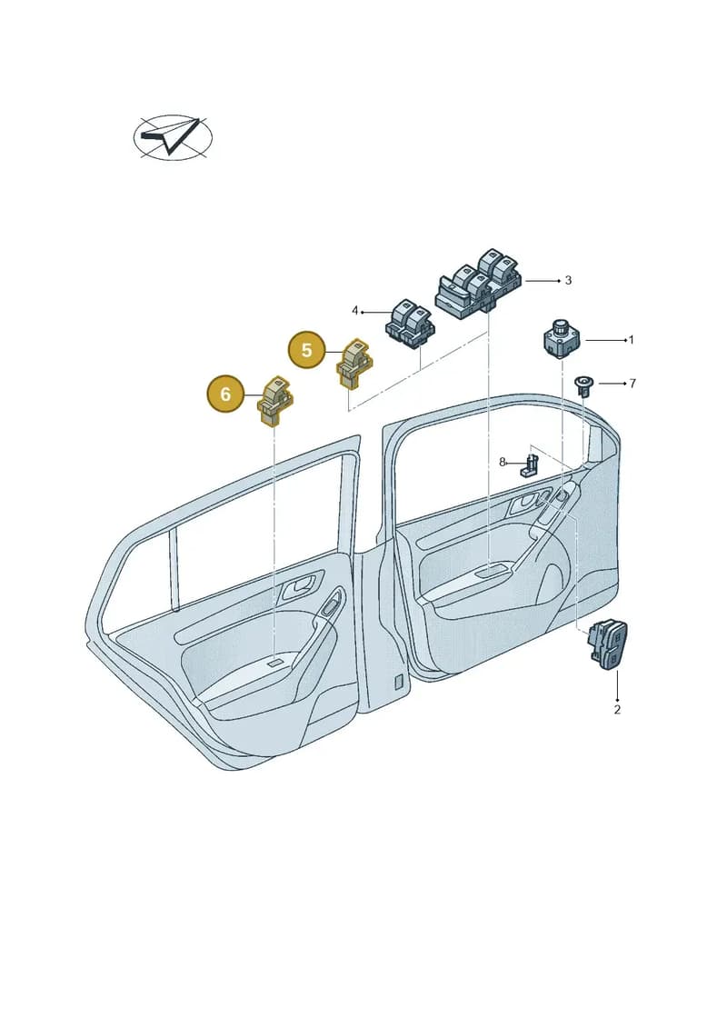 5G0959855PWHS — Volkswagen Nivus (2020-) diagram 602959006, position 5+6