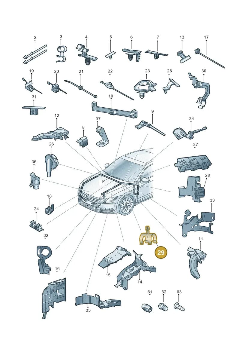 5G0971848A — Volkswagen Arteon (2017-2025) diagram 828971820, position 29