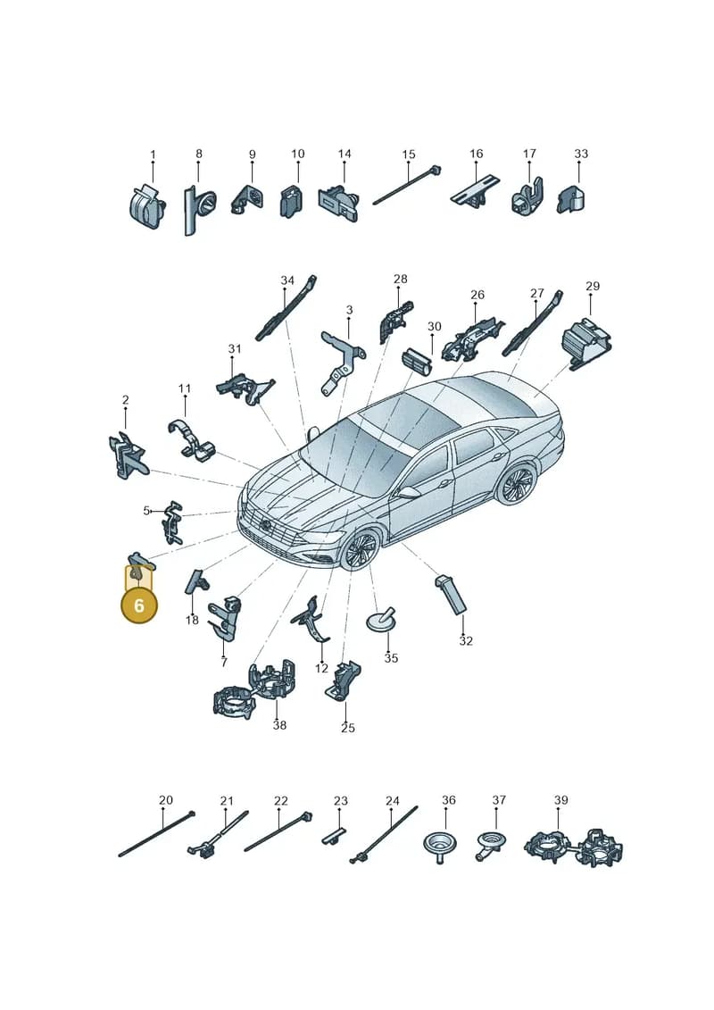 5G0971866A — Volkswagen Jetta 1.4 (2017-2024) diagram 431971830, position 6