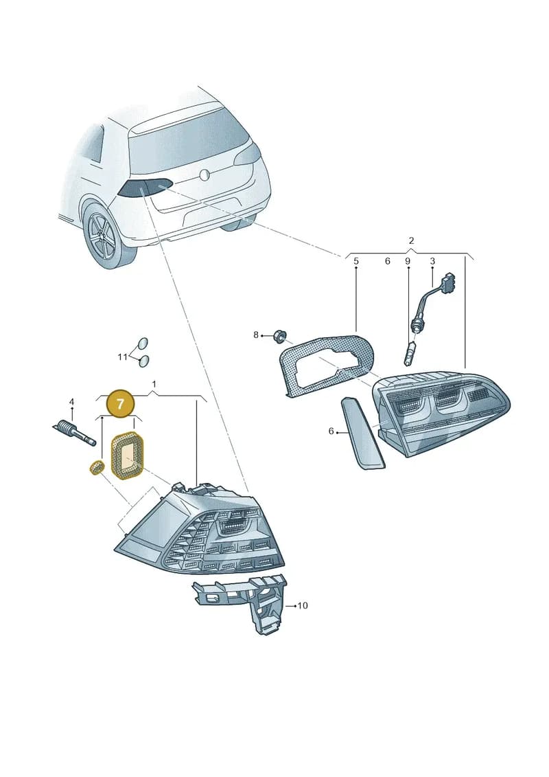5G0998145A — Volkswagen e-Golf (2014-2021) diagram 746945100, position 7