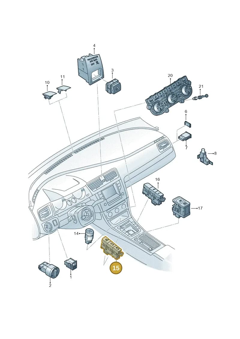 5G1927137NWZU — Volkswagen Golf (2016-2020) diagram 746941500, position 15