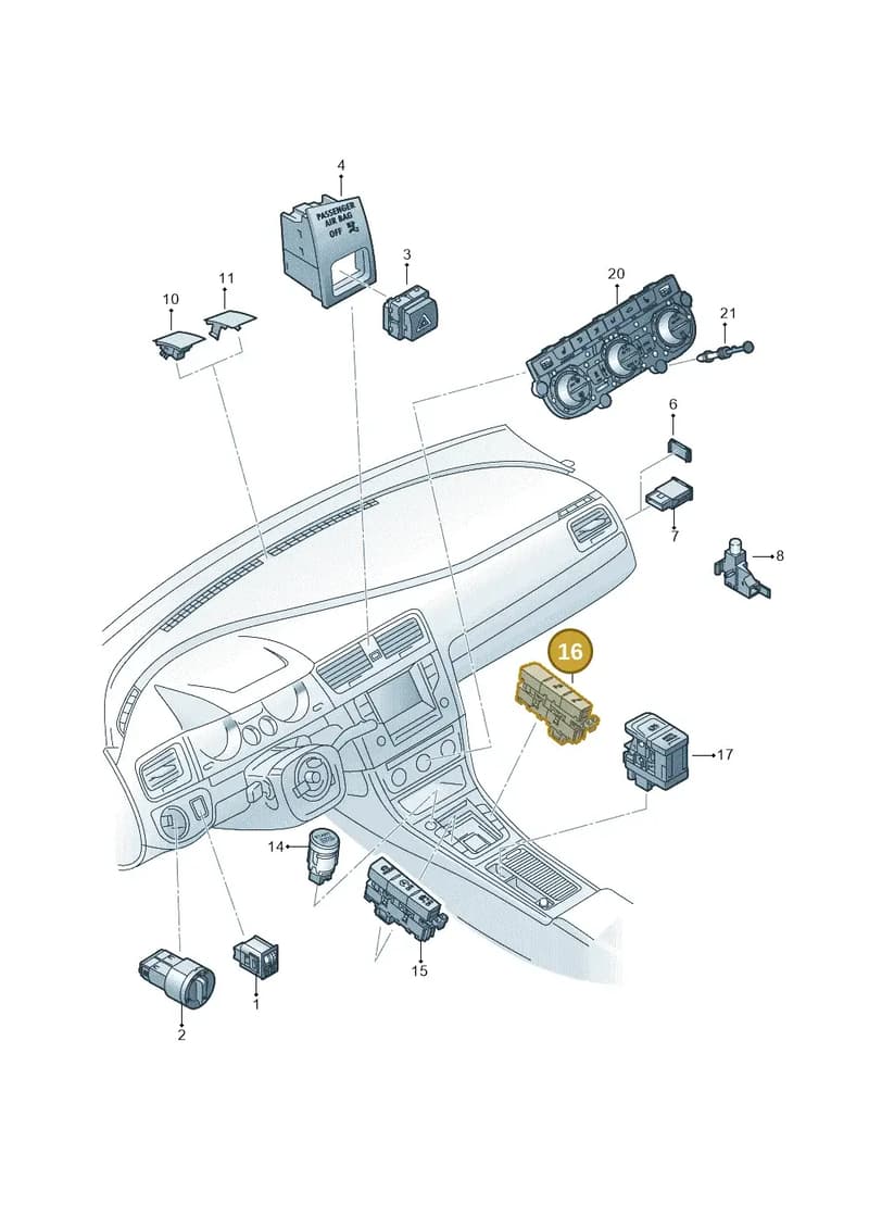 5G1927238FWZU — Volkswagen Golf (2016-2020) diagram 746941500, position 16