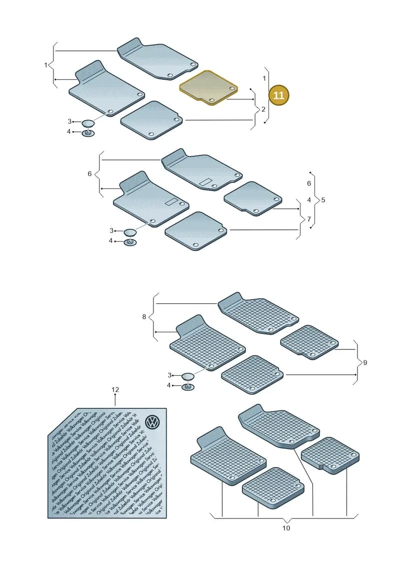 5G2061420WGK — Volkswagen Golf 1.4 BlueMotion (2012-2017) diagram 474061100, position 11