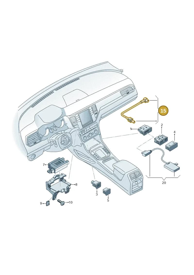 5G2970317R — Volkswagen Golf Sportsvan (2014-2020) diagram 780035780, position 15