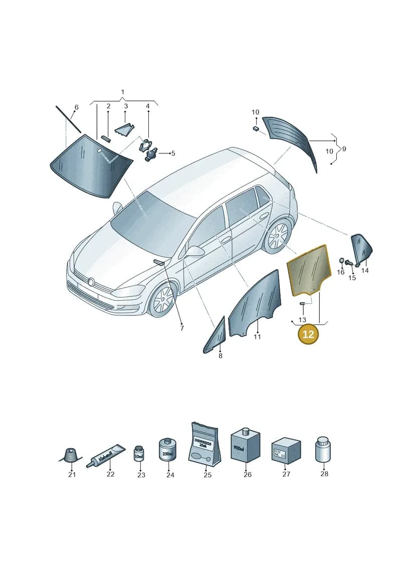 5G6845026A — Volkswagen e-Golf (2014-2021) diagram 774845000, position 12