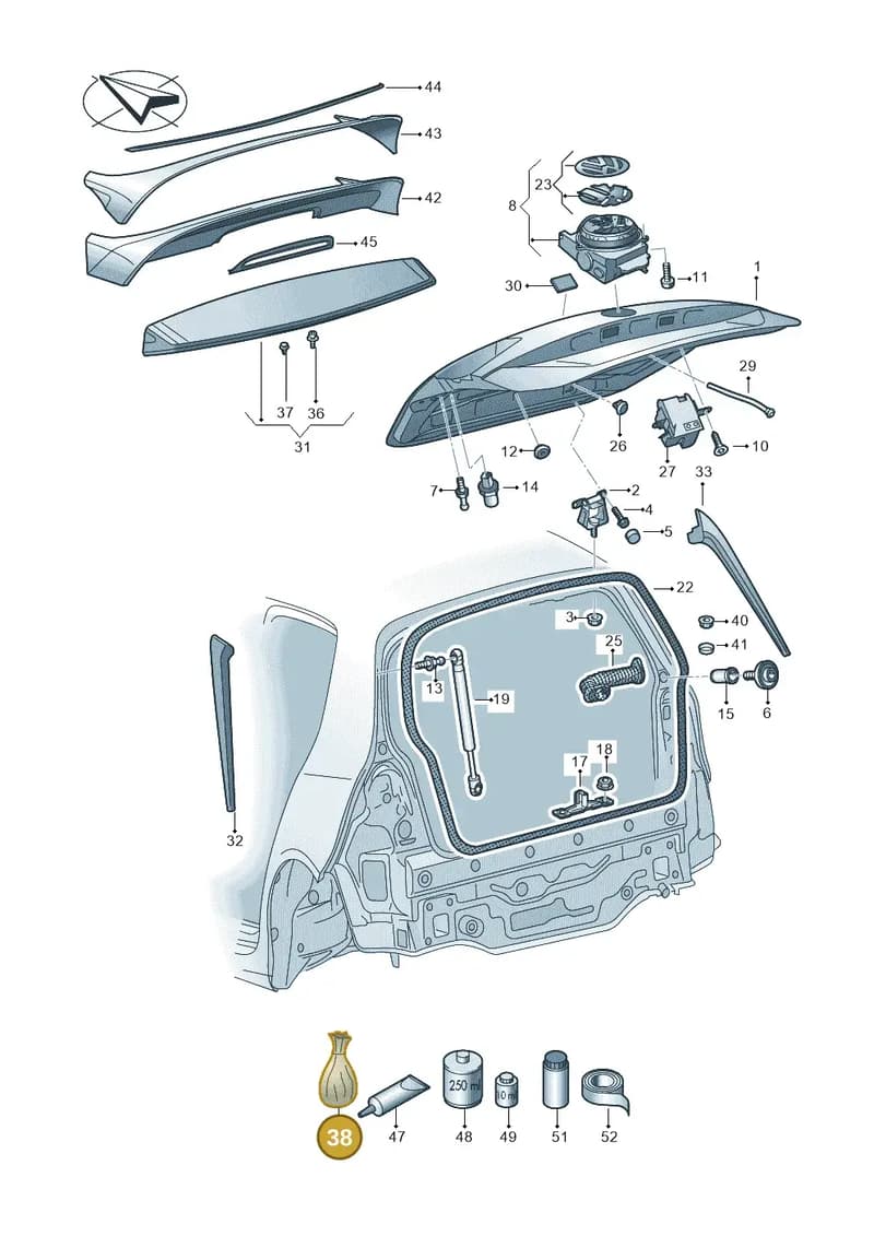 5G6898533B — Volkswagen Golf (2016-2020) diagram 746827000, position 38