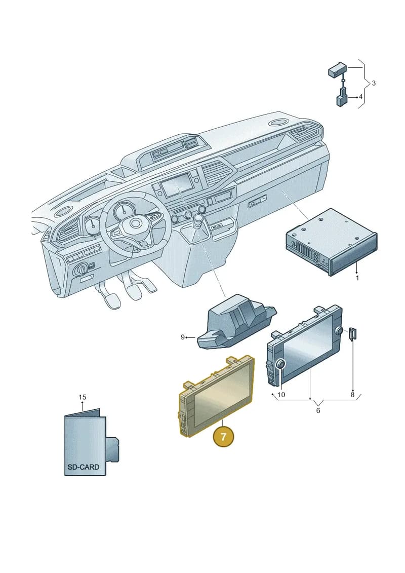 5G6919606E — Volkswagen Transporter Multivan (2019-2024) diagram 7em035005, position 7