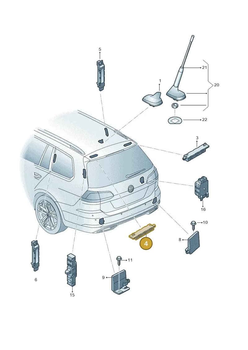 5G9035577H — Volkswagen Golf (2016-2020) diagram 827035250, position 4