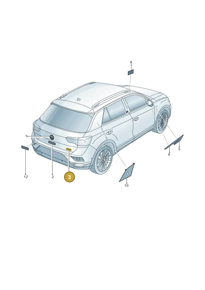 5G9853675AEMGM — Volkswagen T-Roc (2017-2025) diagram 813853800, position 3