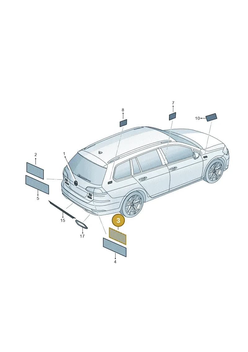 5G9853675AG2ZZ — Volkswagen Golf (2016-2020) diagram 827853900, position 3