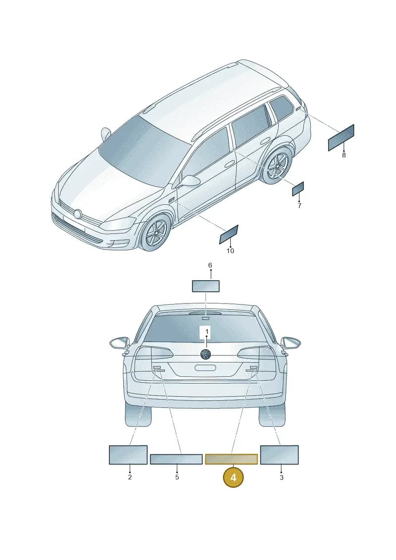 5G9853675KAFM — Volkswagen Golf Estate (2013-2017) diagram 763853500, position 4