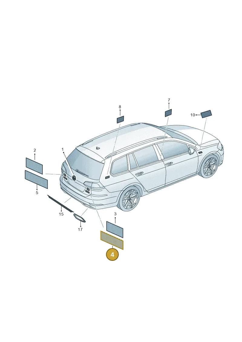 5G9853675MCWB — Volkswagen Golf (2016-2020) diagram 827853900, position 4