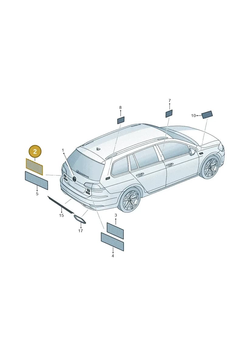 5G9853687D2ZZ — Volkswagen Golf (2016-2020) diagram 827853900, position 2