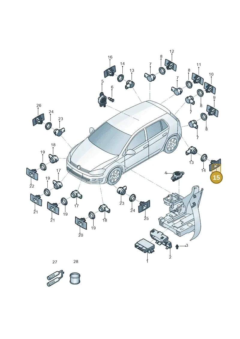 5G9919397BGRU — Volkswagen POLO HATCH         "ZA"06> (2005-) diagram 496919010, position 15