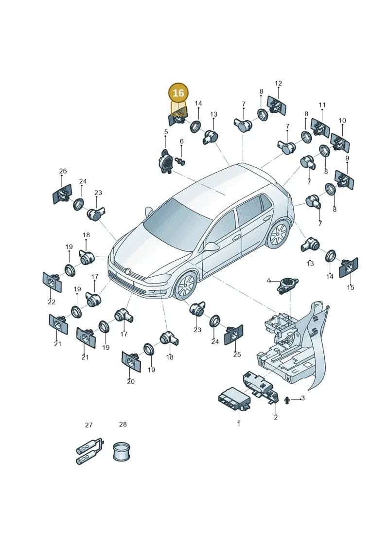 5G9919398BGRU — Volkswagen POLO HATCH         "ZA"06> (2005-) diagram 496919010, position 16