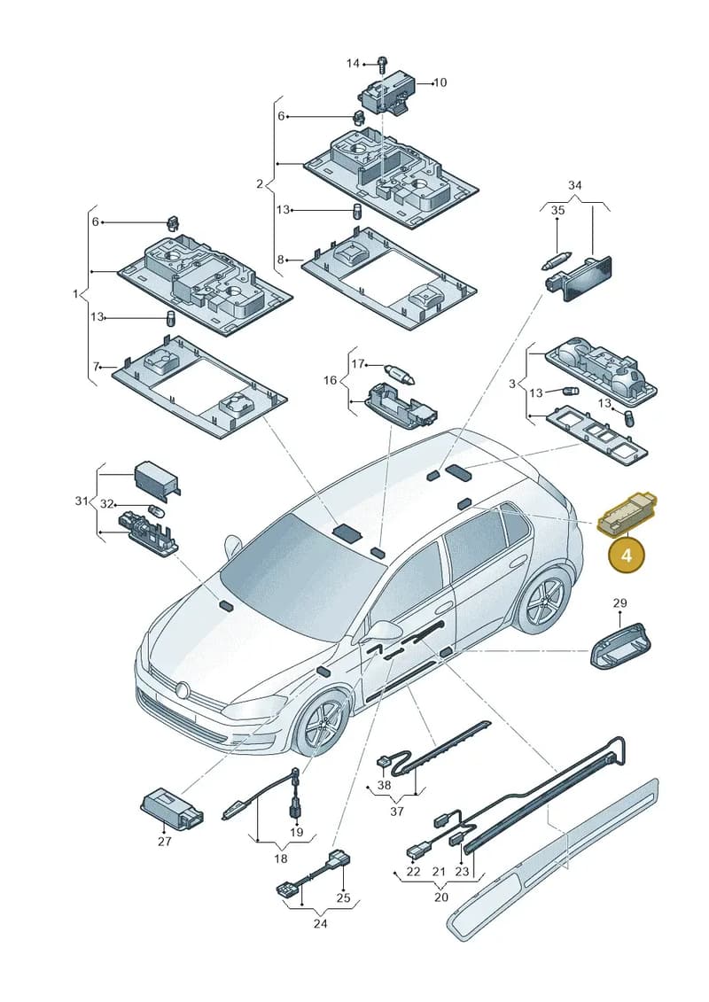 5G9947292GNX1 — Volkswagen Golf 1.4 BlueMotion (2012-2017) diagram 746947000, position 4