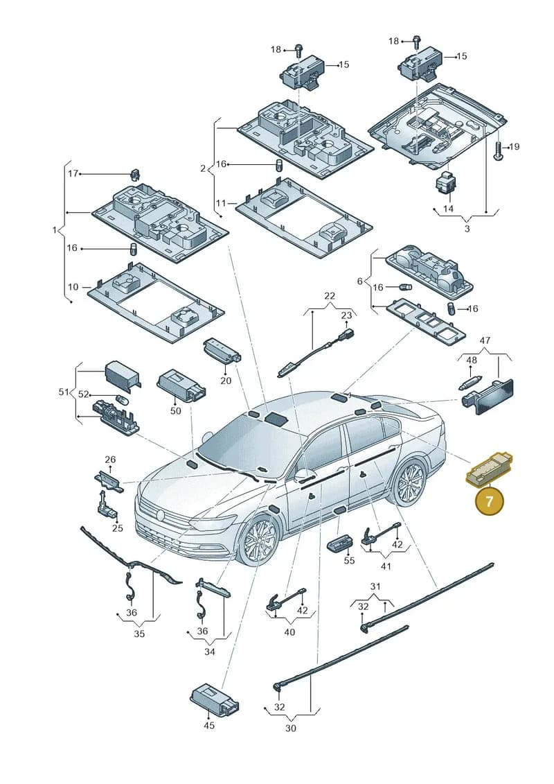 5G9947292GZA2 — Volkswagen Passat saloon (2014-2024) diagram 793947000, position 7