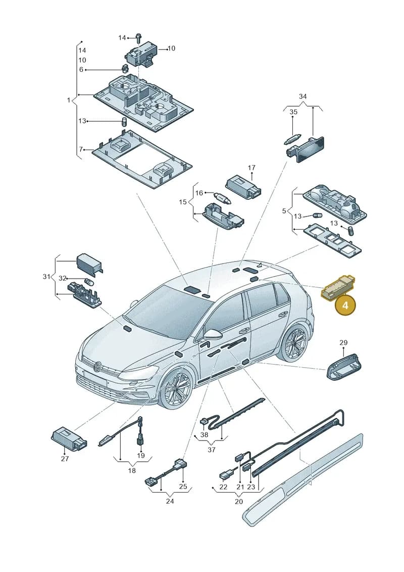 5G9947292GZA2 — Volkswagen Golf (2016-2020) diagram 827947000, position 4