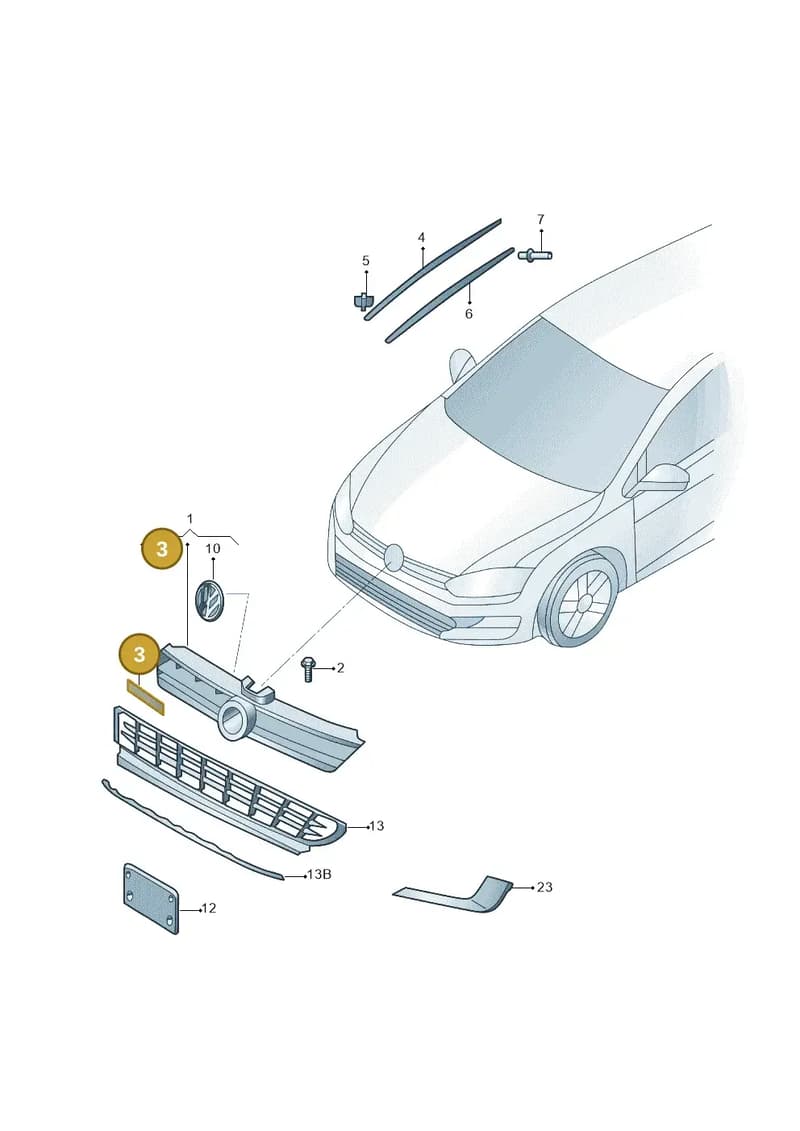 5GE853679BCWB — Volkswagen E-Golf (2019-2020) diagram 598853000, position 3