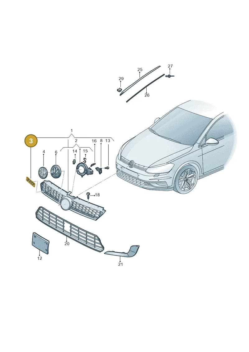 5GE853679BCWB — Volkswagen e-Golf (2014-2021) diagram 774853200, position 3