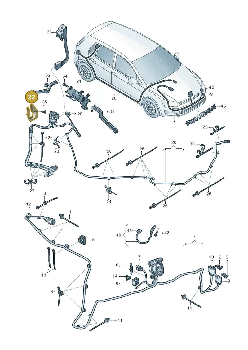 5GE907175B — Volkswagen e-Golf (2014-2021) diagram 774971080, position 22