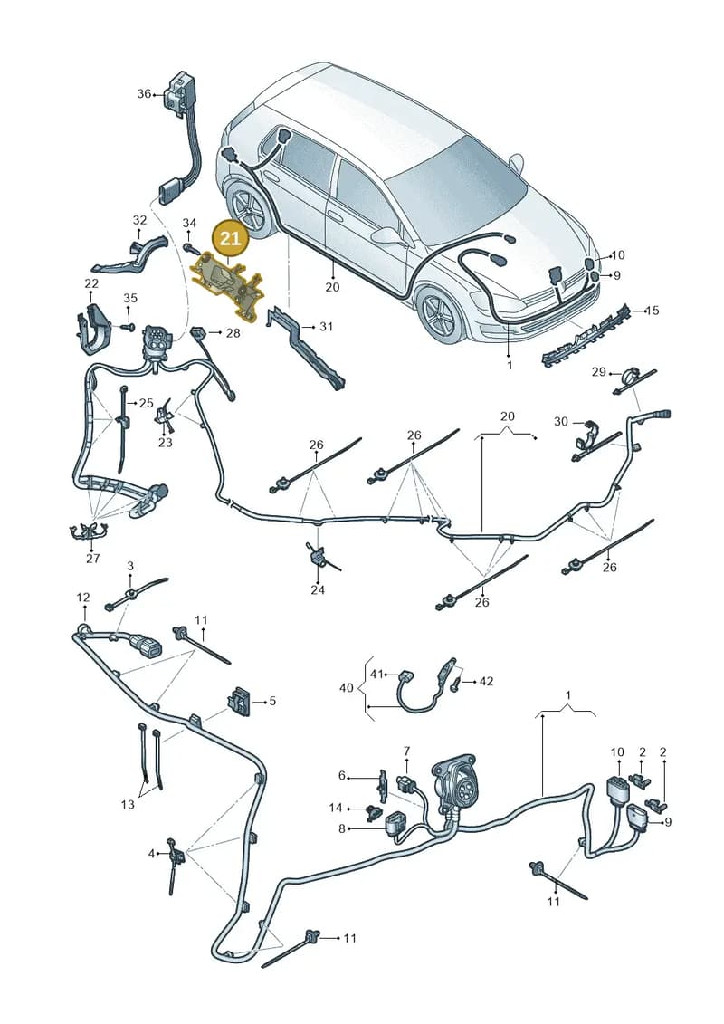 5GE907372B — Volkswagen e-Golf (2014-2021) diagram 774971080, position 21