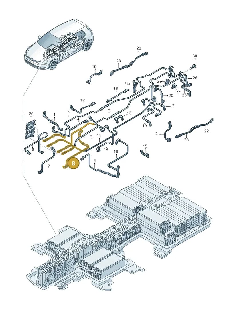 5GE915153GF — Volkswagen e-Golf (2014-2021) diagram 774915700, position 8