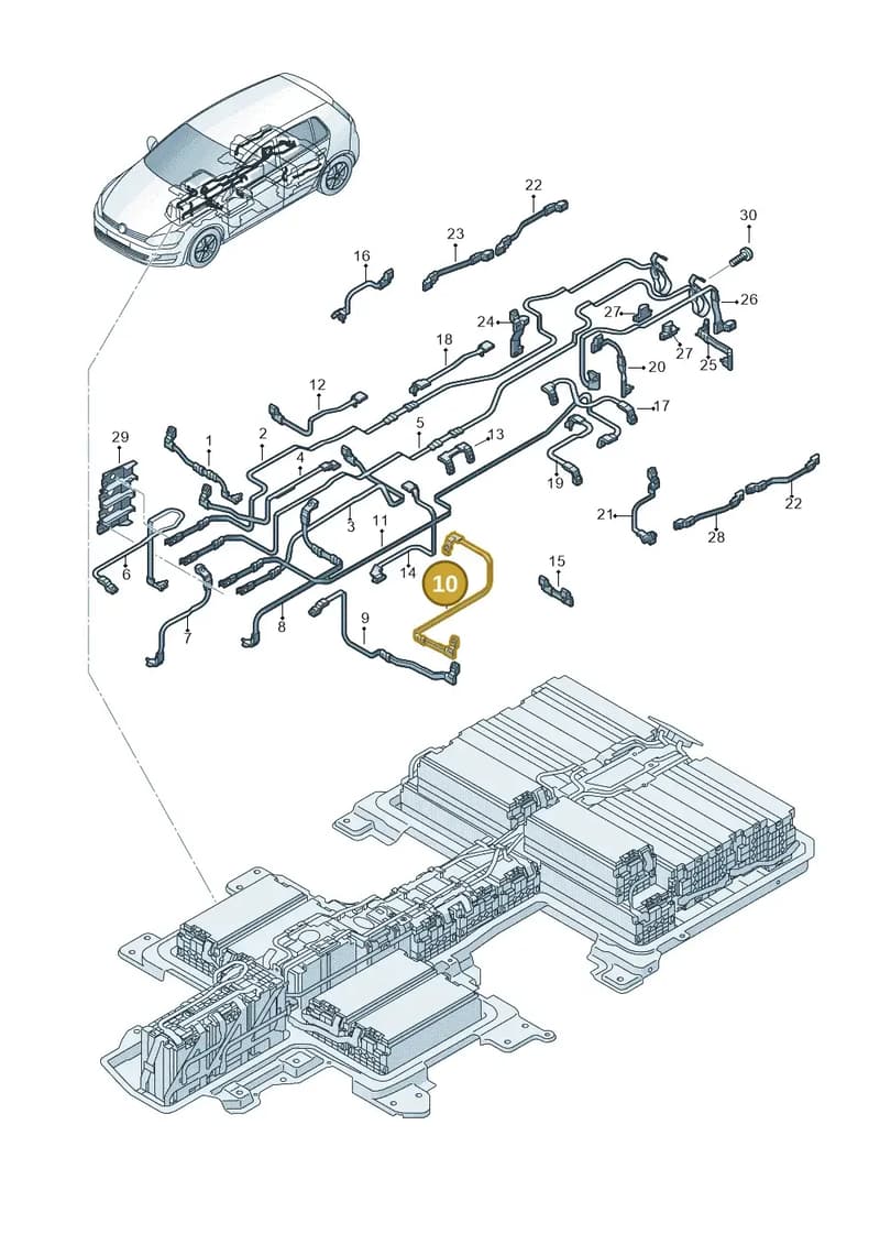 5GE915153GL — Volkswagen e-Golf (2014-2021) diagram 774915700, position 10