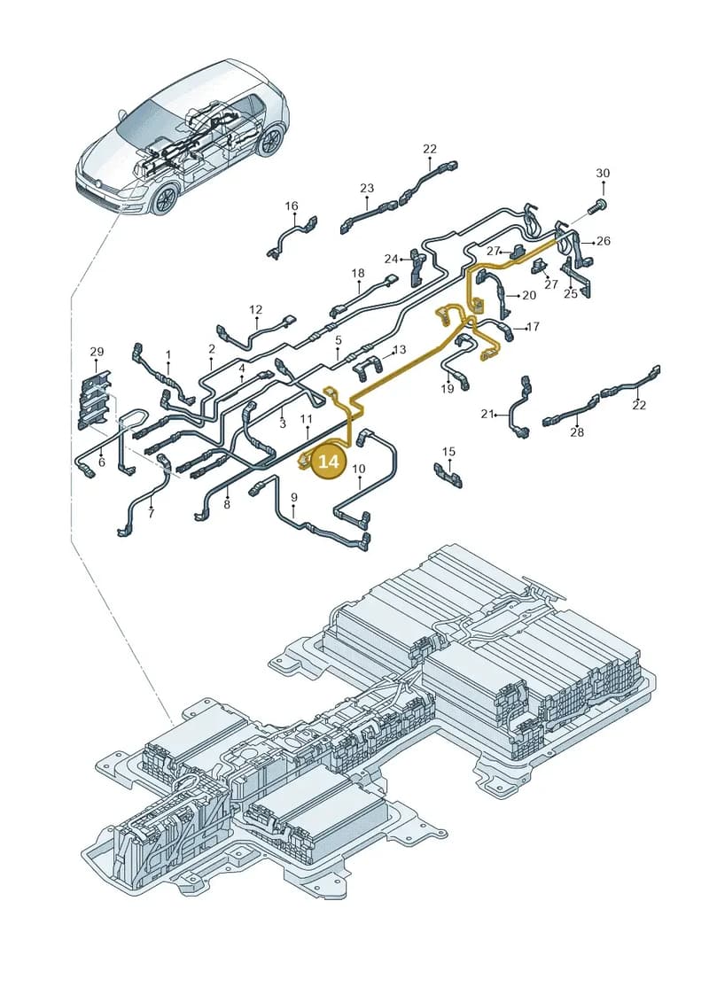 5GE915153GM — Volkswagen e-Golf (2014-2021) diagram 774915700, position 14
