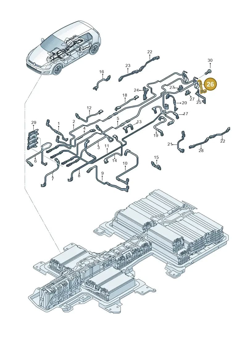 5GE915153HG — Volkswagen e-Golf (2014-2021) diagram 774915700, position 26