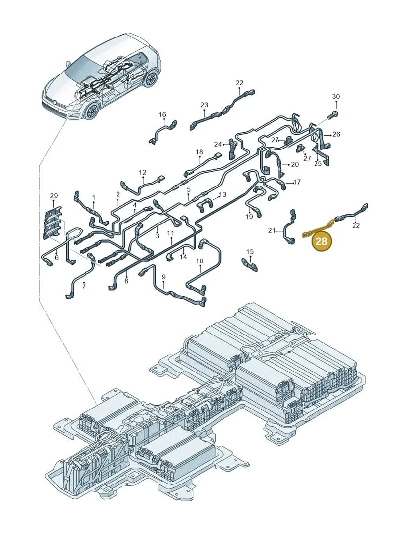 5GE915153HH — Volkswagen e-Golf (2014-2021) diagram 774915700, position 28