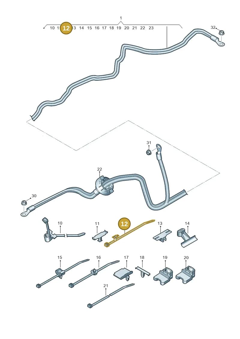 5GE971818 — Audi A6 (2018-2025) diagram 430972004, position 12