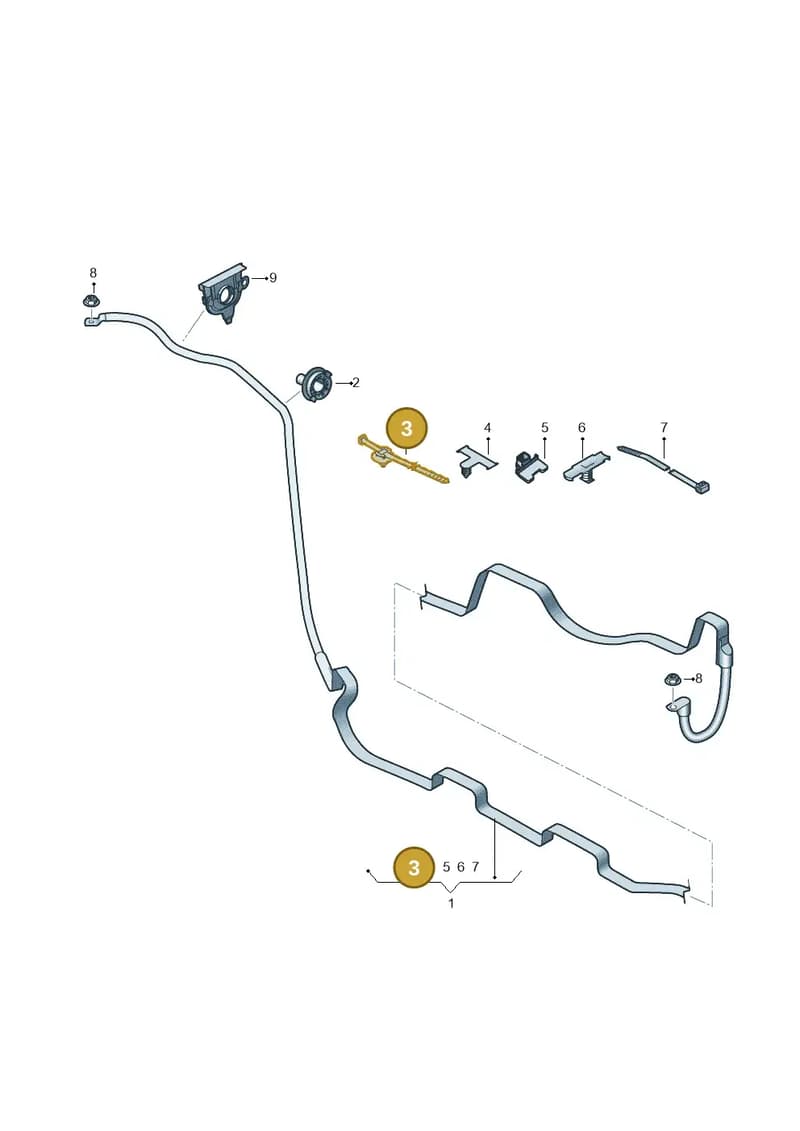 5GE971818 — Audi A6 (2018-2025) diagram 896971095, position 3