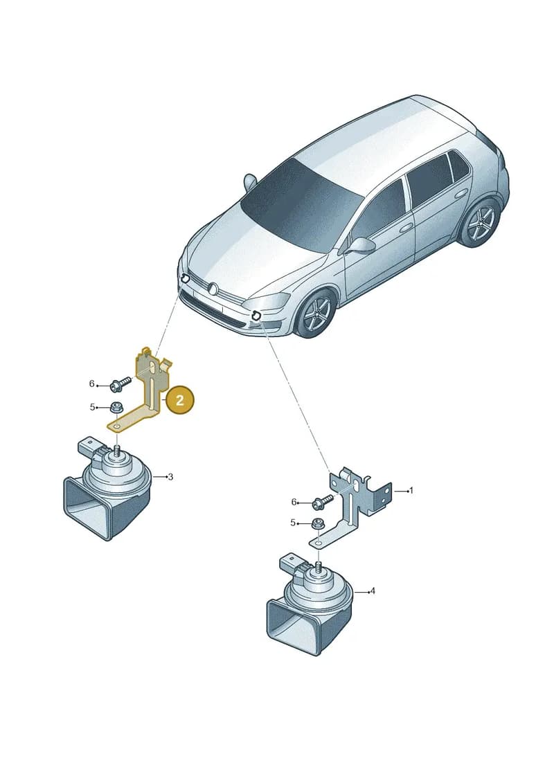 5GG951182C — Volkswagen Golf (2016-2020) diagram 746000120, position 2