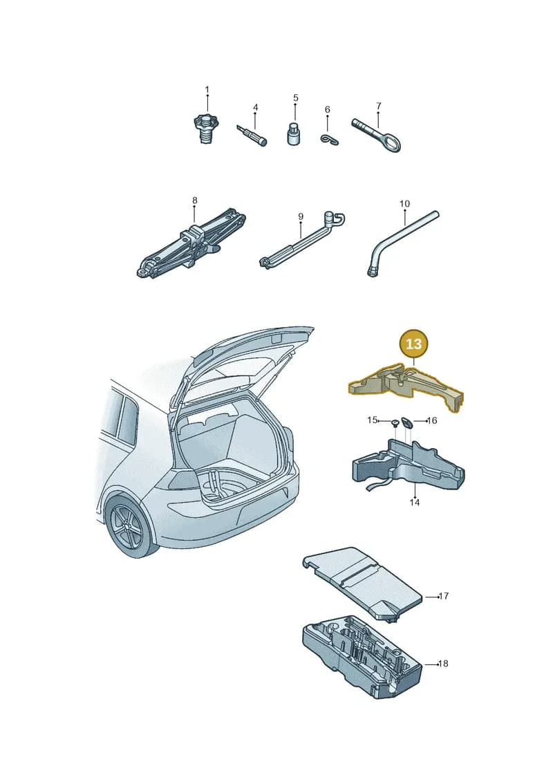 5GM012115 — Volkswagen POLO HATCH         "ZA"06> (2005-) diagram 496012000, position 13
