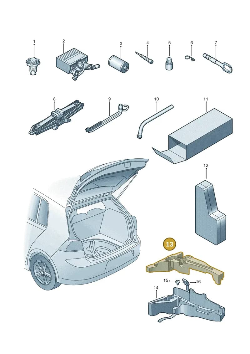 5GM012115 — Volkswagen Golf 1.4 BlueMotion (2014-2017) diagram 746012000, position 13