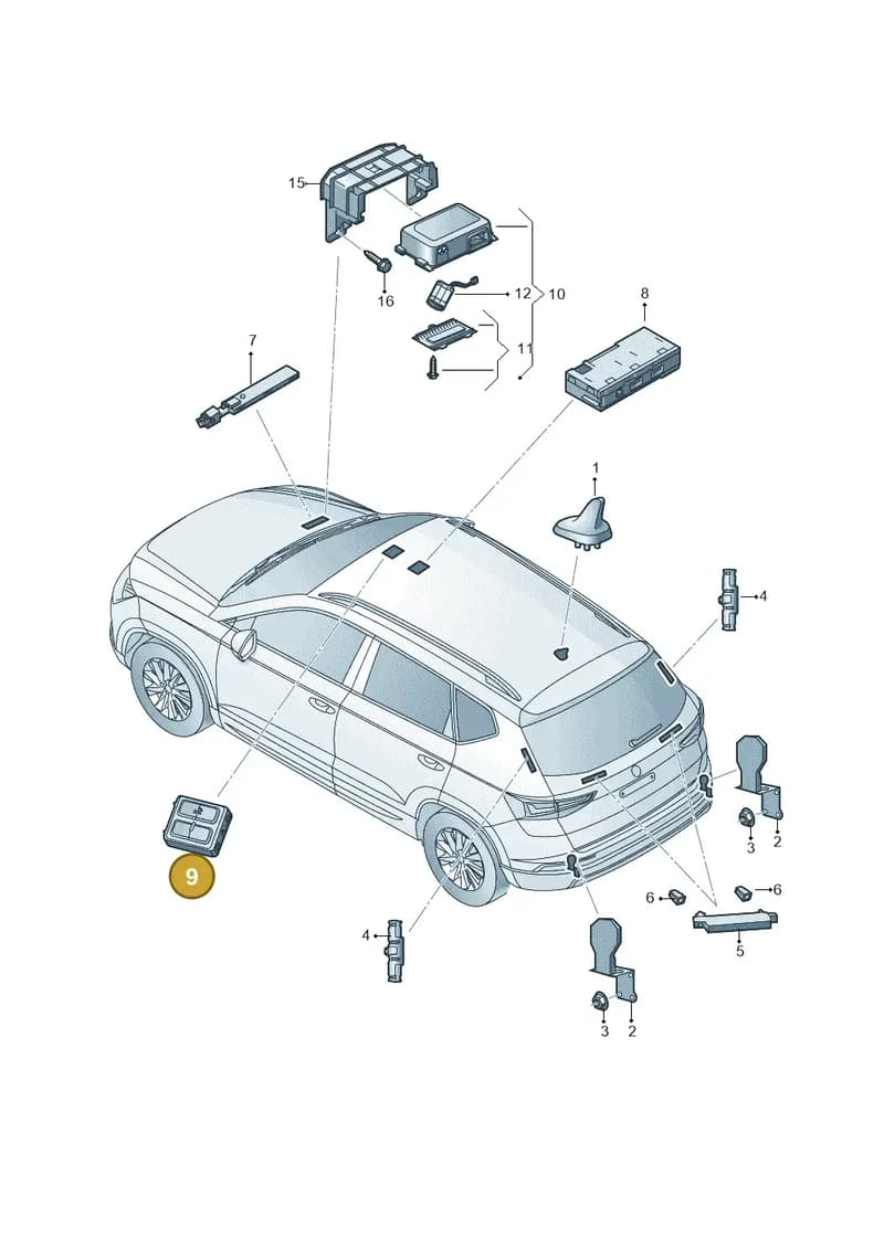 5GM035624HVJ — Skoda Kodiaq (2016-2024) diagram 804000140, position 9