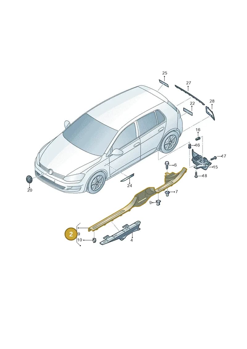 5GM853371BZA2 — Volkswagen e-Golf (2014-2021) diagram 774853300, position 2